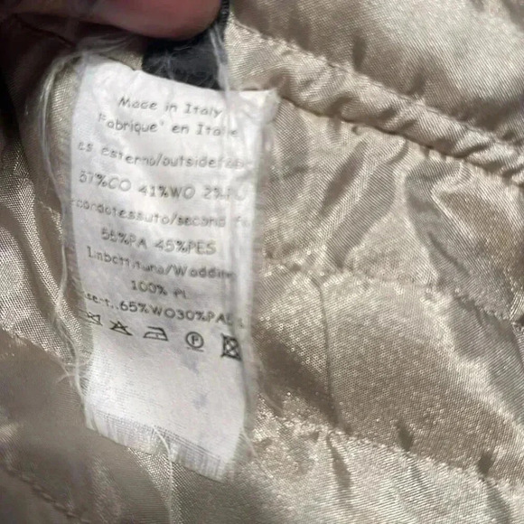 Cerruti 1881 snap closure lined stylish zippered pcket wool fall overcoat 49/USL - Picture 6 of 6